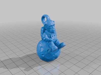 Monkey Astronaut Keychain