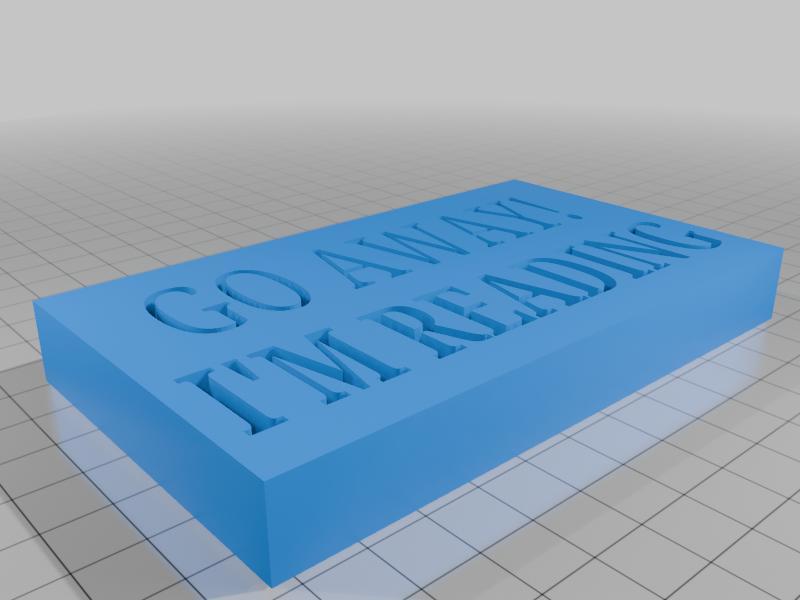 cutaway sign, go away I'm reading