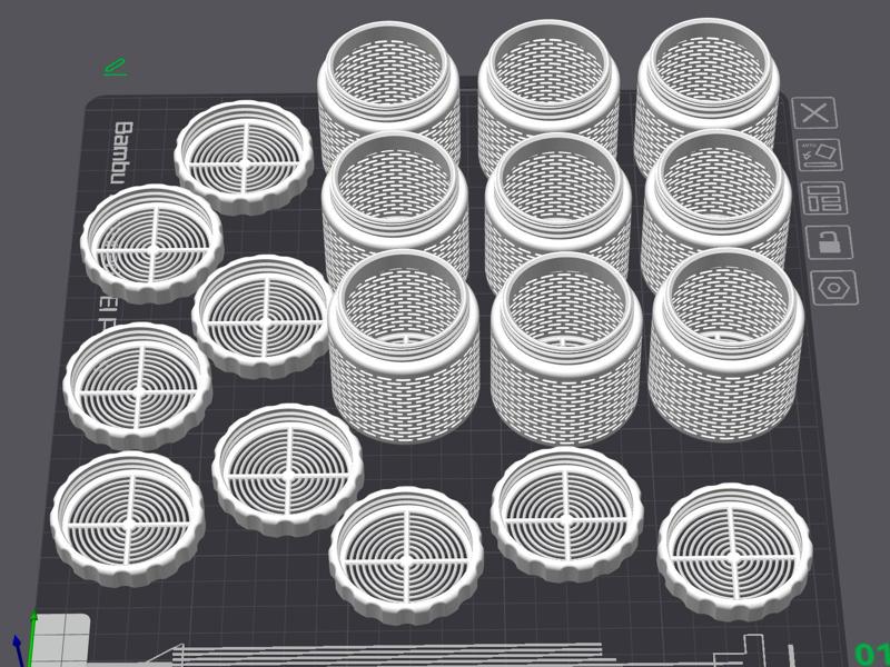 silica beads container