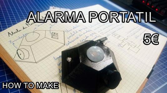 Alarma portatil con sensor de movimiento
