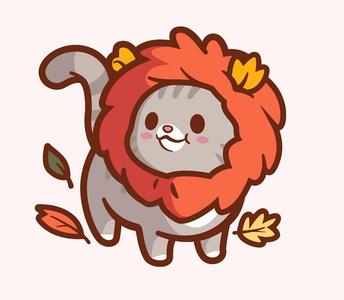 LEAF LION CATTO Cat lover keychain