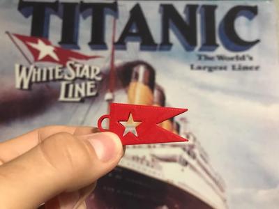 White Star Line flag keychain