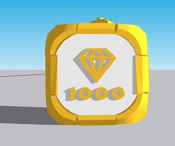 Golden box from the game Tanki Online (2016)
