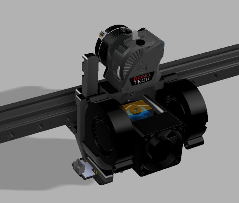 Beacon3d shroud for Ender 3 V2 linear mounted