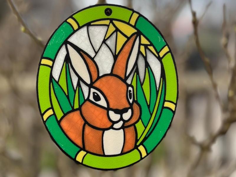 Stained Glass Bunny