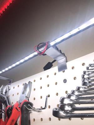Pegboard Led strip mount