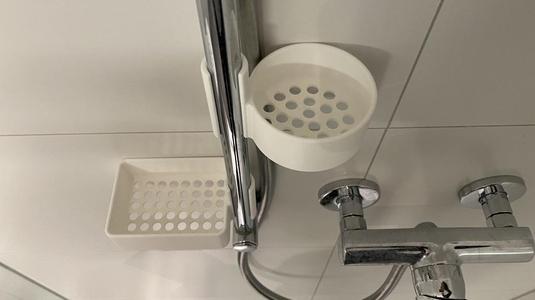 Shower rail clip ons