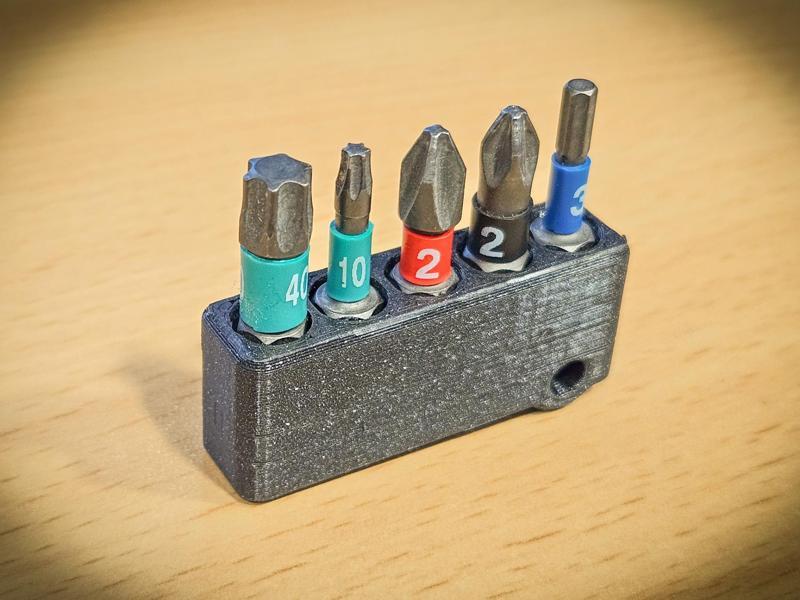 Magnetic bit holder for battery powered drills