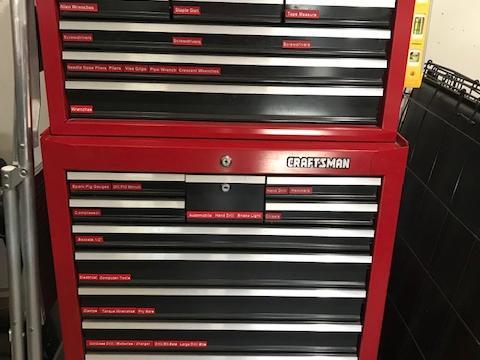 Easy Craftsman Toolbox Labels - With Magnetic Tape