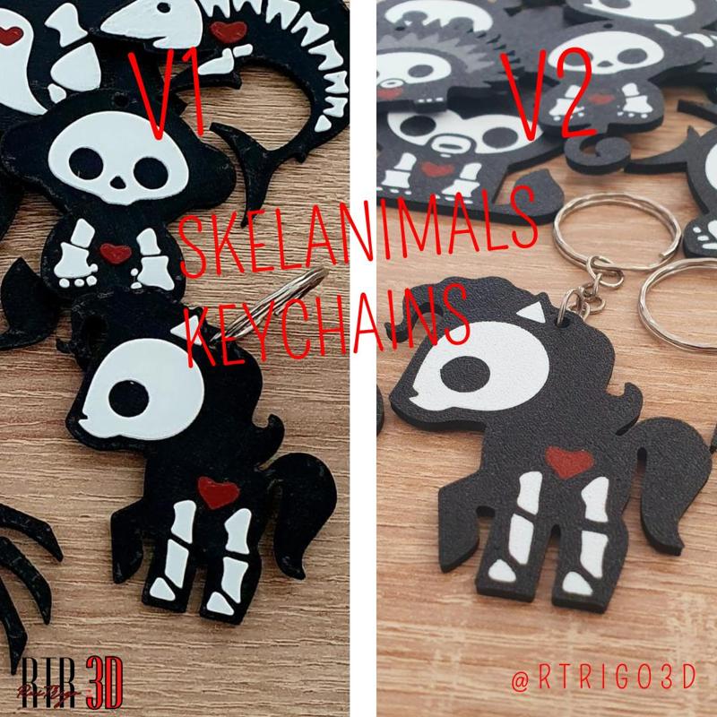 KEYCHAINS - SKELANIMALS (MULTILAYER and SAMELAYER)