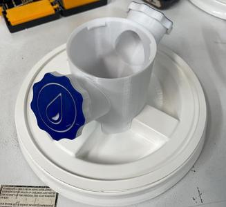 Gamma Lid Adapter to Modular Hydroponic Tower Garden