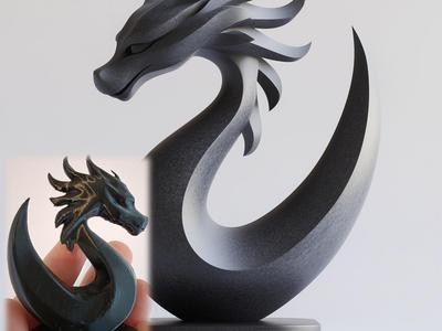 Dragon on Pedestal Sculpture