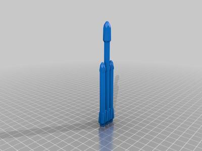 Low poly falcon heavy only