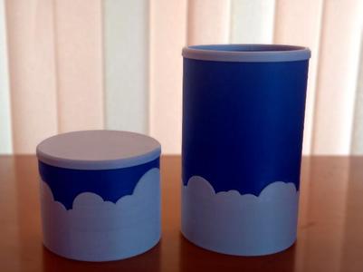 Pencil Cup - Clouds