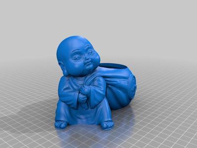 3D Printable Buddha Baby Planter