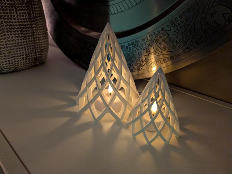 Tea Light Christmas Family of Trees