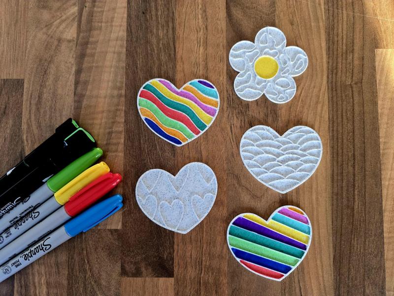 Cute Love Motherdays DIY Craft Coloring Set Heart