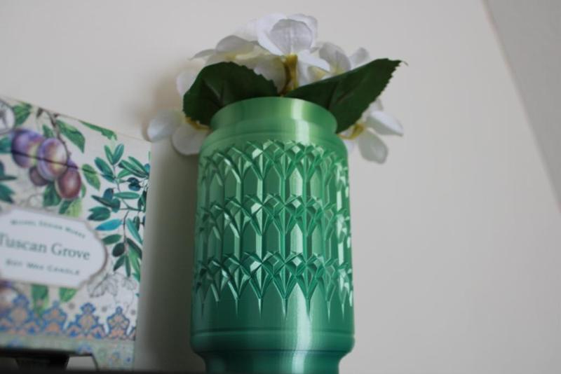 Art Deco Etched Vase