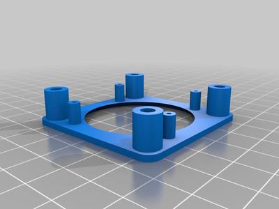 Low profile 40mm axial fan adaptor for 50mm seat