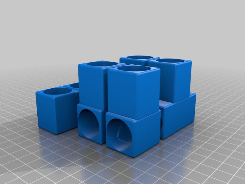 22mm roundstock feet and connection - light fixture