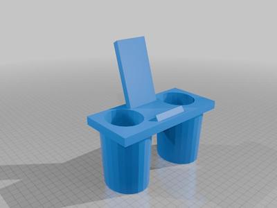 Tablet holder for side-by-side cupholders
