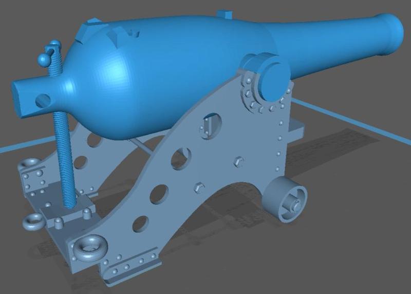 9in Dahlgren on iron carriage