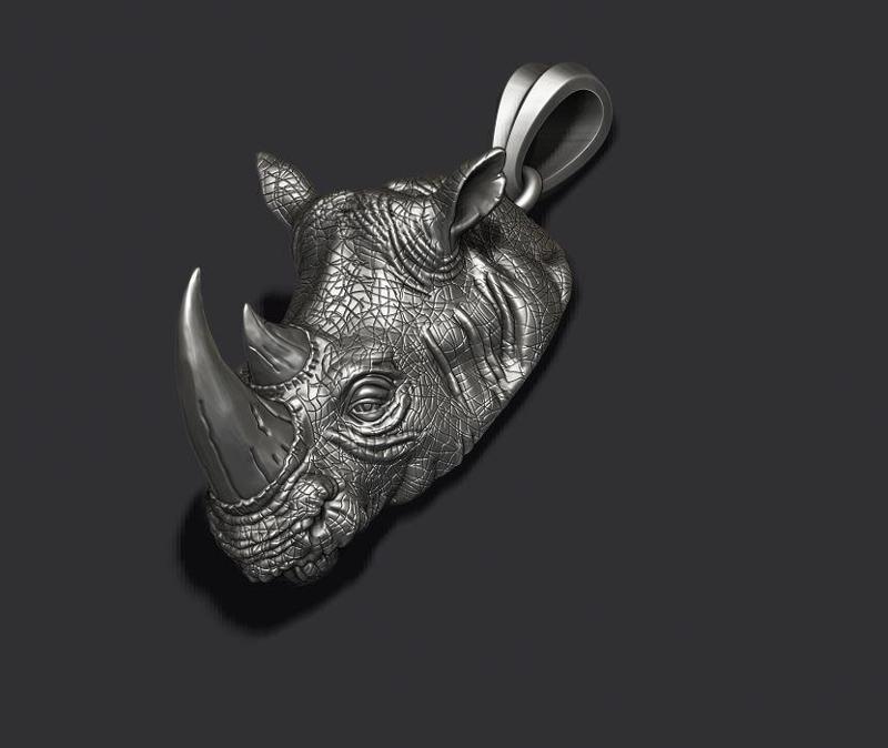 Rhino pendant 3D print model