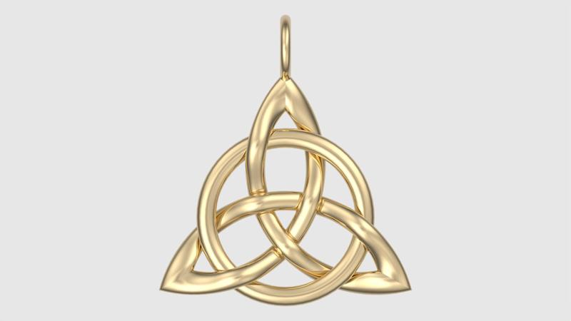 Triskele Pendant with Ancient Slavic Symbolism 3D print