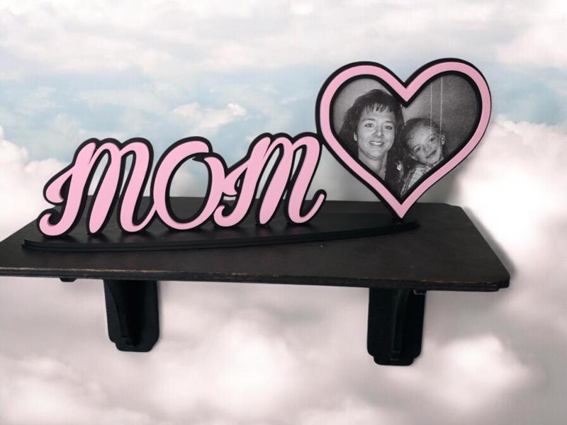 Mom heart picture frame