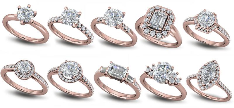 Simple Diamond Ring Collection