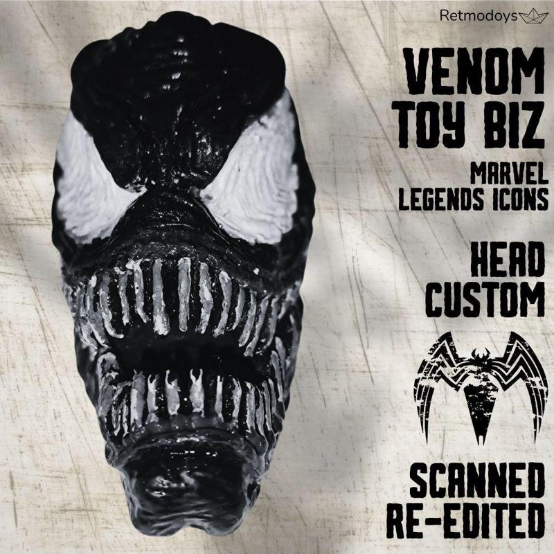 Venom Head Scanned - Toy Biz Marvel Legends Icons