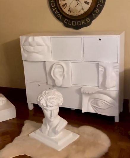 sideboard sculpture face Mouth,Nose,Ears and Eyes furniture