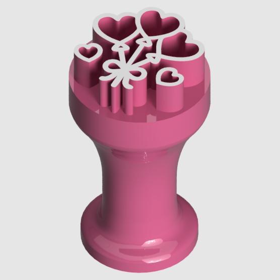 Marker stamp for brigadeiros and sweets - 3 hearts