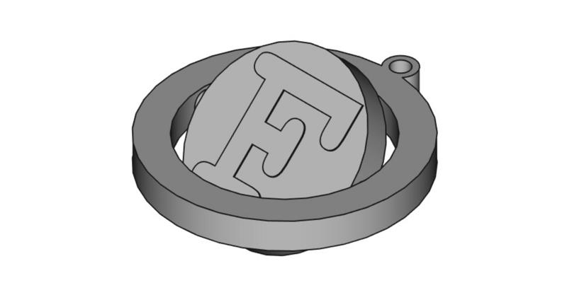 Key ring letter F