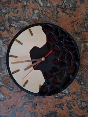 3D design clock + laser engraving