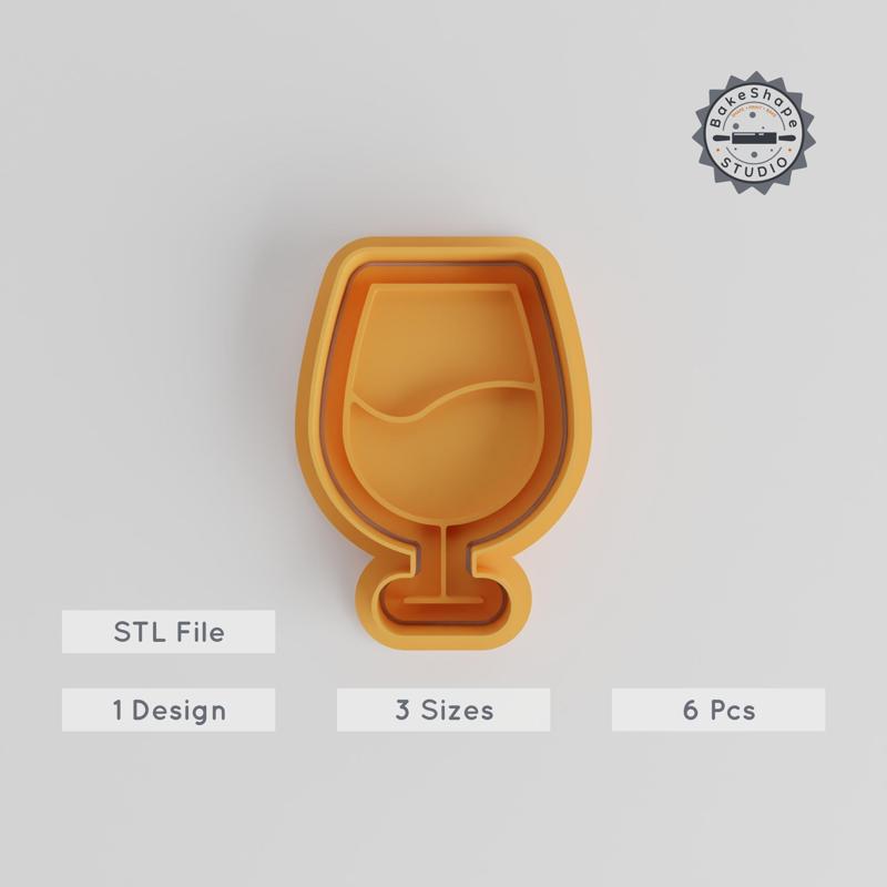 Cocktail Shape Cutter & Stamp Set, Perfect for Cookies & Fondant, 6 Pieces, Party Drink & Refreshing Beverage Designs