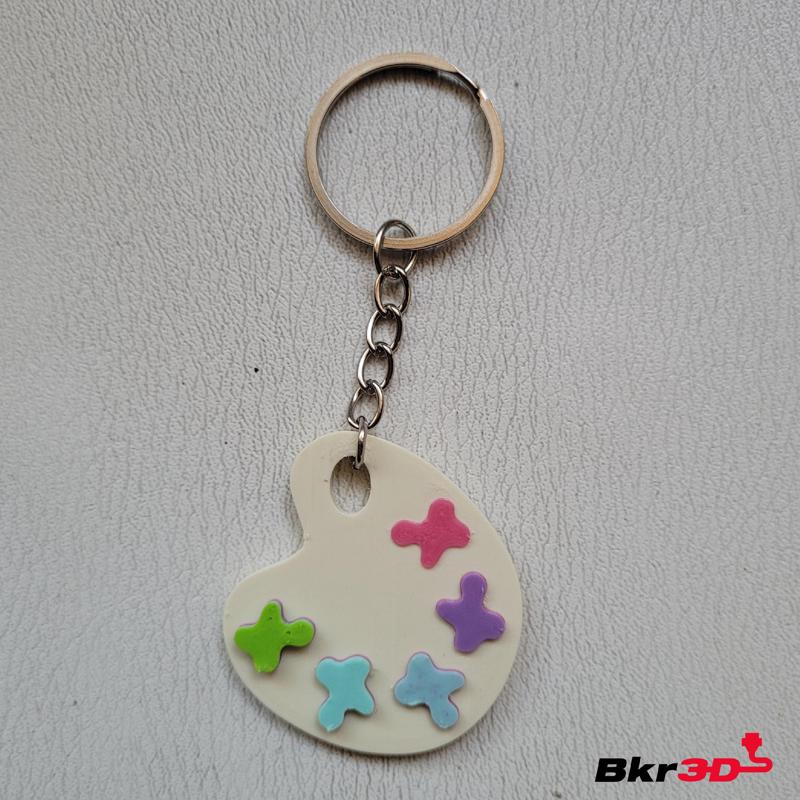paint palette keychain