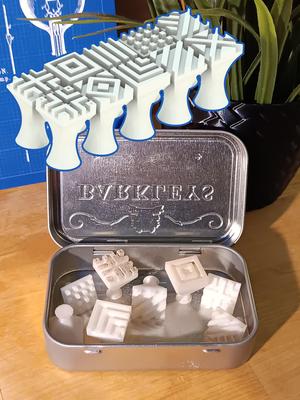 Tile-able square pattern clay stamp set