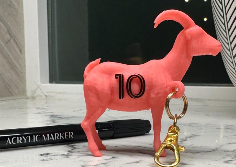 Messi No. 10 GOAT (Inter Miami) Keychain