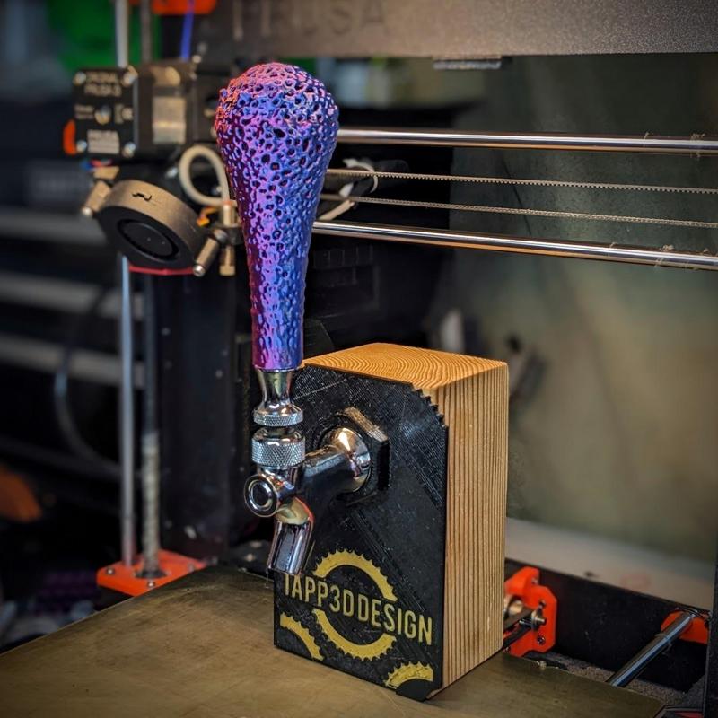 Beer Tap Handle - Voronoi Splash