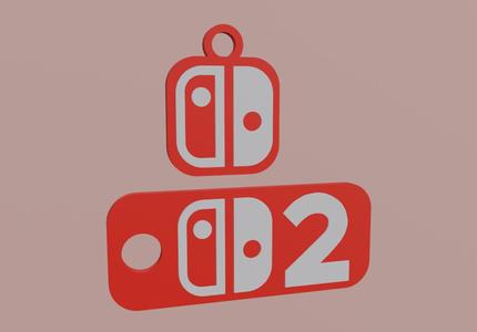 Nintendo Swich and Nintendo Swich 2 Keychains