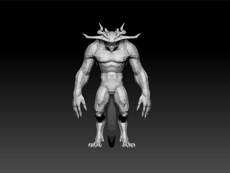 Monster lowpoly - alien monster - wild monster