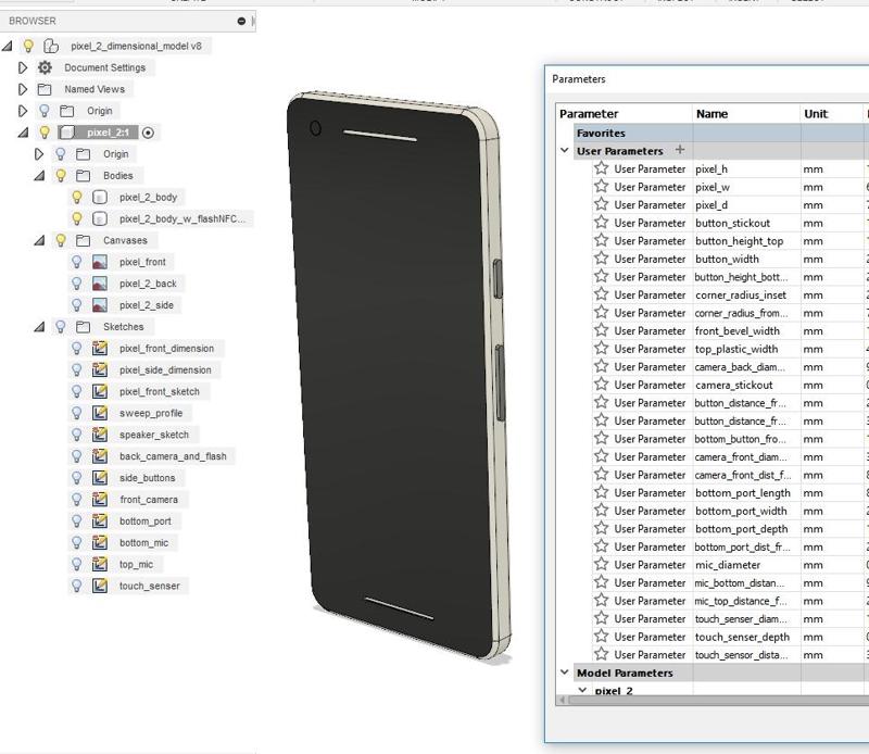 Pixel 2 Dimensional Model