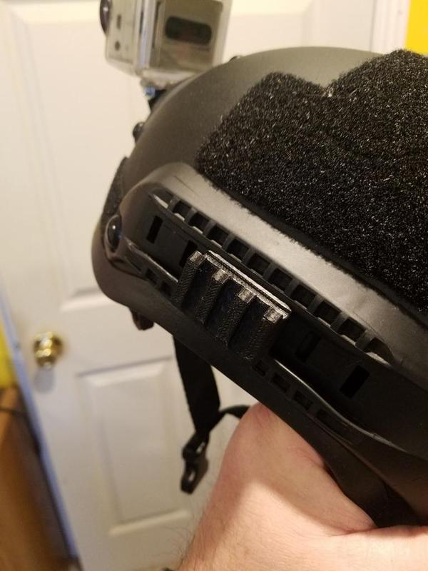 3 slot arc rail picatinny adapter for tactical helmet