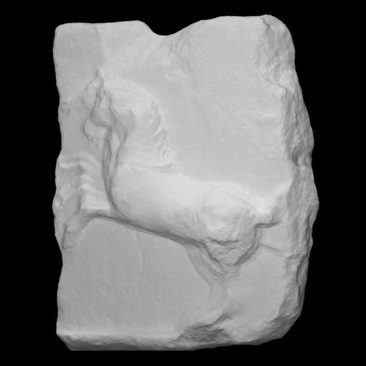 part of a relief depicting a team of four horses