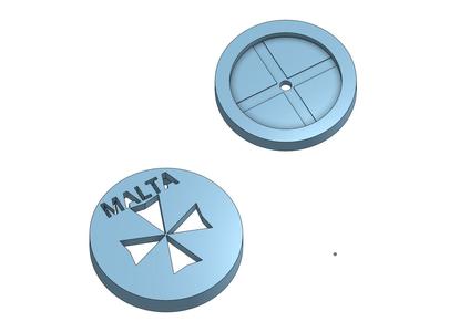 Coin Holder - fits  Malta 1c coin 1972-85 