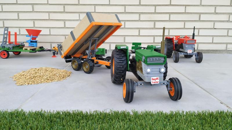 OpenRC Tractor dumper trailer
