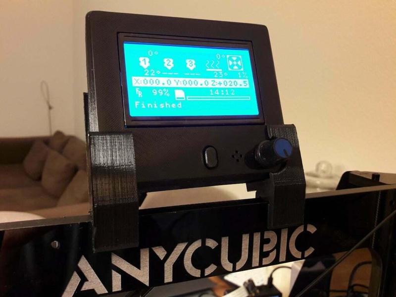 Craddle for Anycubic Prusa i3 Full Grapic Smart Controller Case (8,2mm Frame)