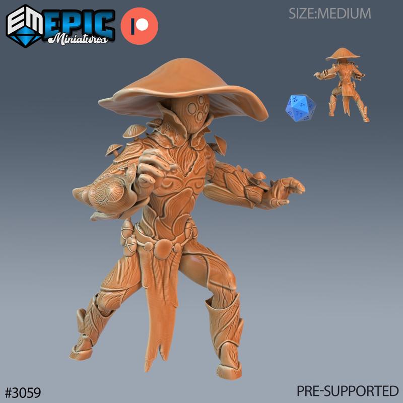 Mushroom Folk Attacking / Infested Warrior / Fungus Fighter / Mold Lord / Forest Guard / Swamp Guardian