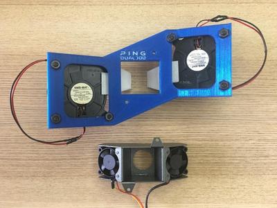 Turbo fan mount and fan duct for Ping DUAL 300 3D printer
